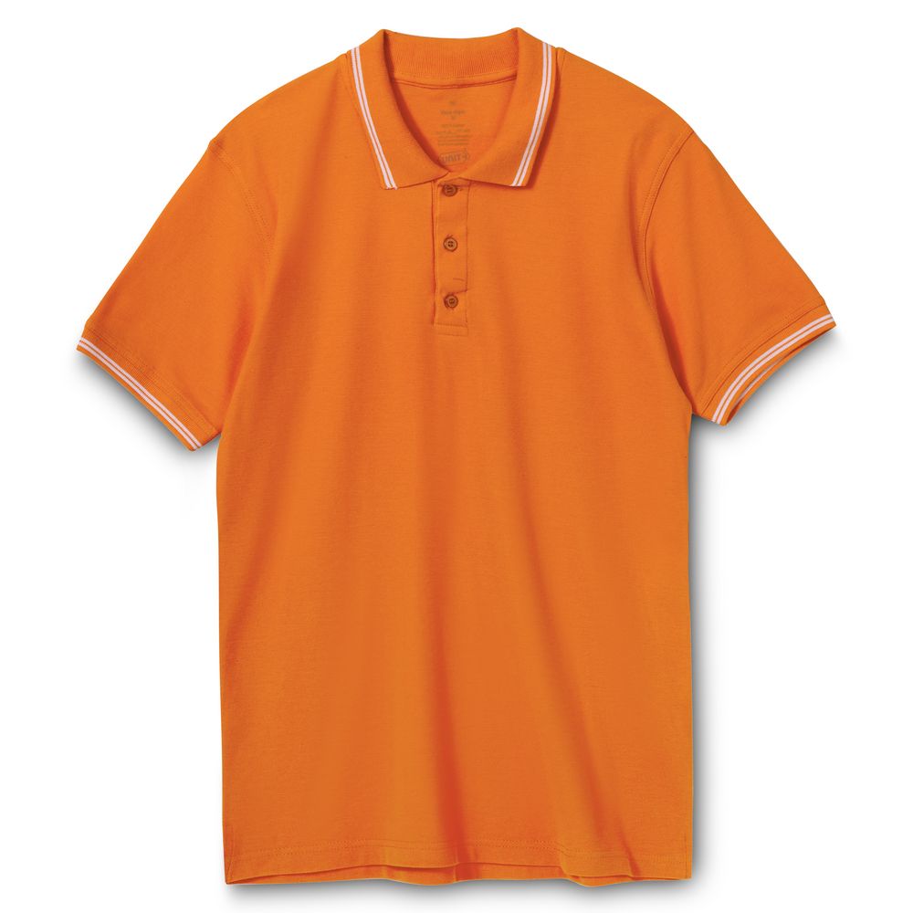 Рубашка поло Virma Stripes, оранжевая, размер S