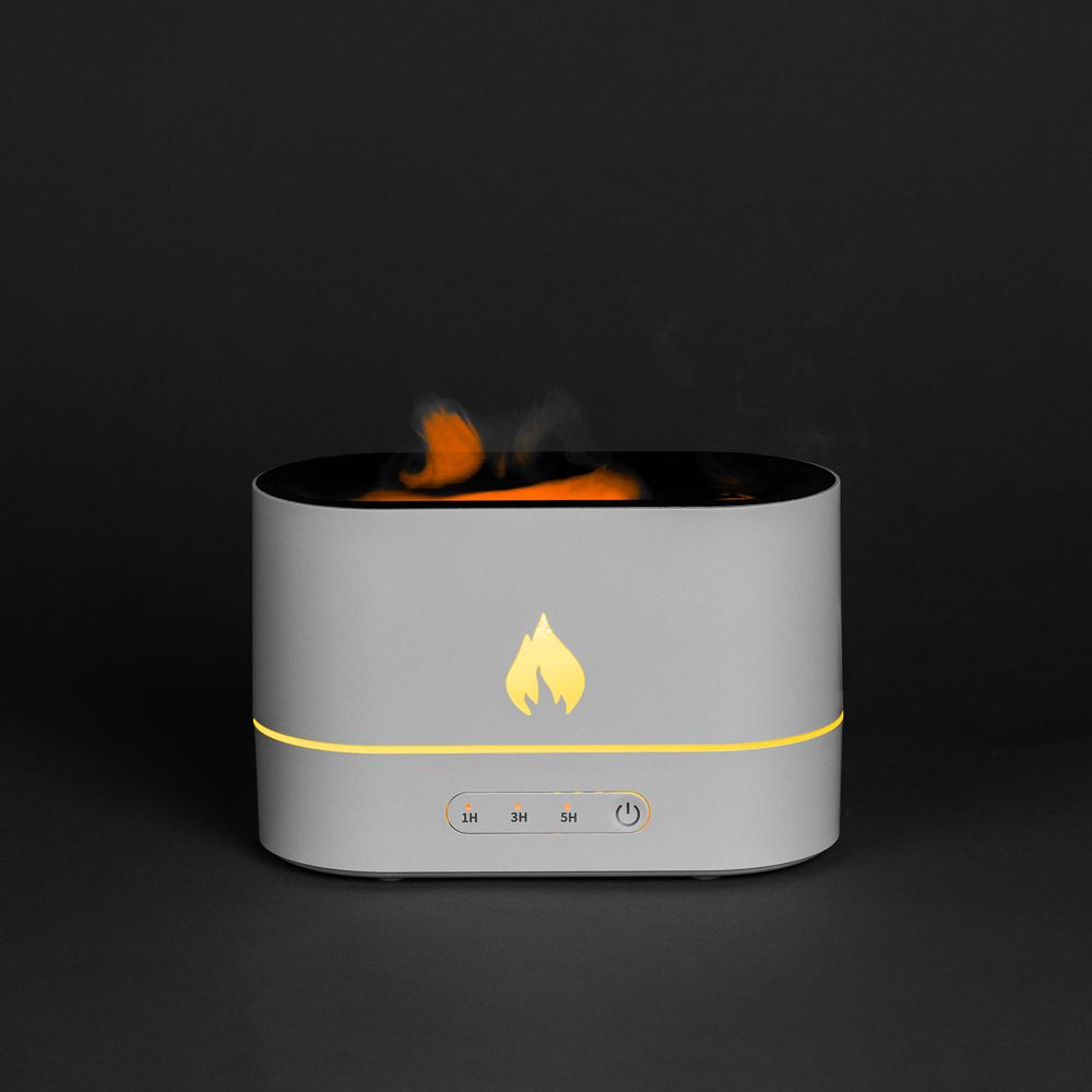 Увлажнитель-ароматизатор с имитацией пламени Fuego, белый